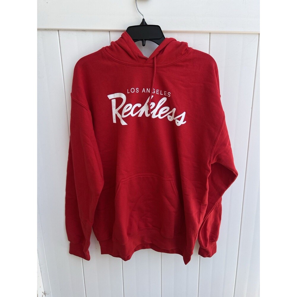 Young & Reckless Los Angeles Hoodie Sweatshirt Red Unisex Y&R Size XS